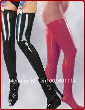 Kinky Rubber Latex Long socks/1pairs/free shipping