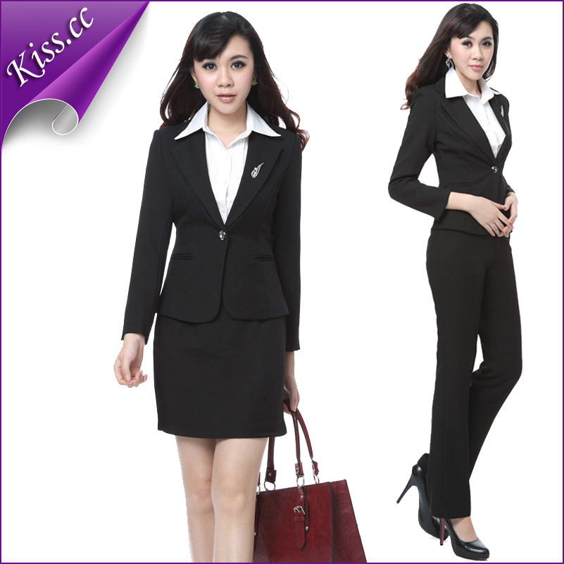 Kiss . cc high quality work wear women's set work wear fashion autumn and winter women's suit formal