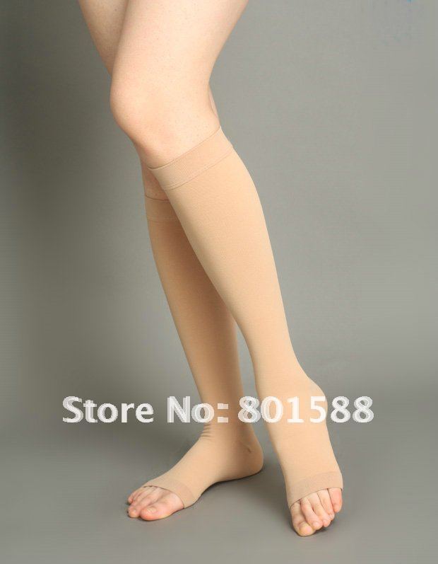 Knee high compression stockings Class 30-40mmHg Two high-pressure open toe or closed toe  MC-2002