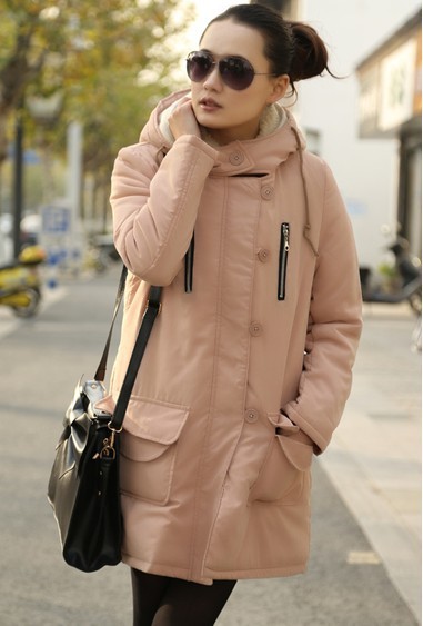 Korea casual Women Hoodies Jacket Coat Warm Outerwear Hooded Sweatshirts  PINK blue S M L Free shipping #1037