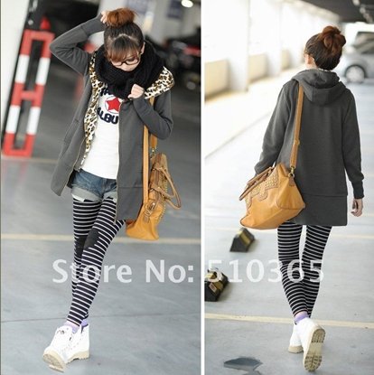 Korea fashion Leopard Fleece Women's Hoodie Coat/ Sweat/ shirt /Jacket / Outerwear/blazer Y422