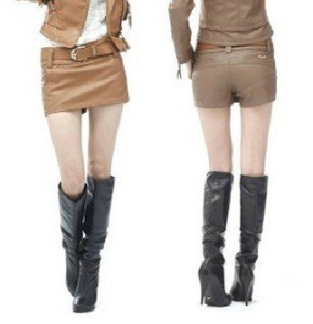 Korean PU leather women dress lederhosen