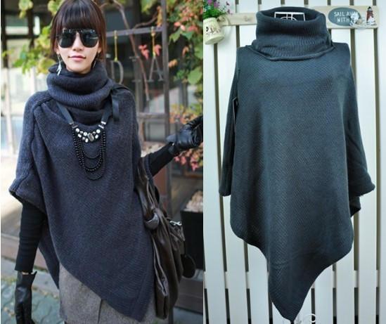 Korean turtleneck bat  cape / two color free shipping