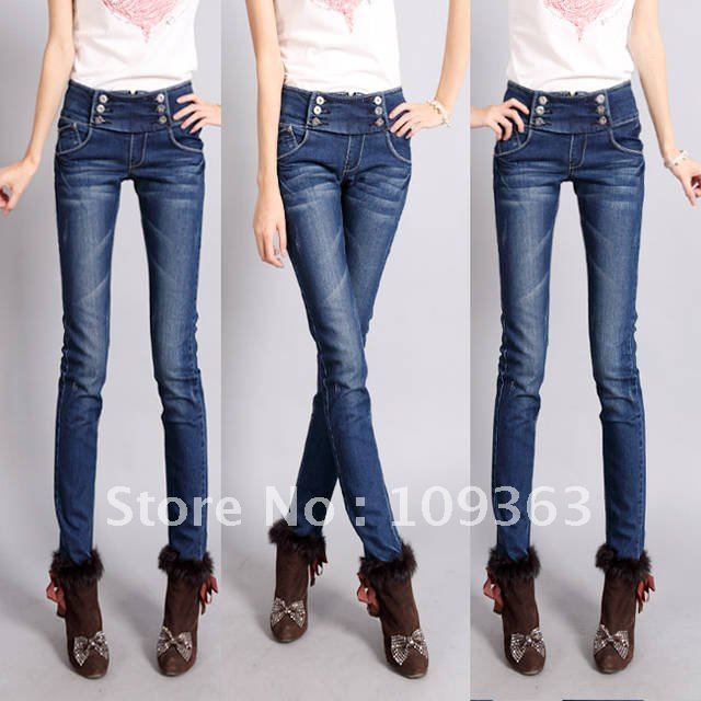 Korean Version New Classic Slim Women's Jeans,Popular Casual Denim Pants Pencil Pants Woman Trousers.Free shipping QQ1711