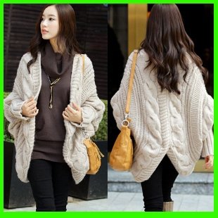 KS002 Sweater Winter Women Pullover Bat Twist Wool Knit Cardigan For Female Coat/Outwear Knitted Retail