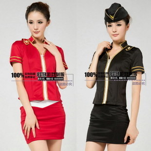 Ktv front desk work wear uniform autumn female flight attendants uniforms professional set sauna technicalness service