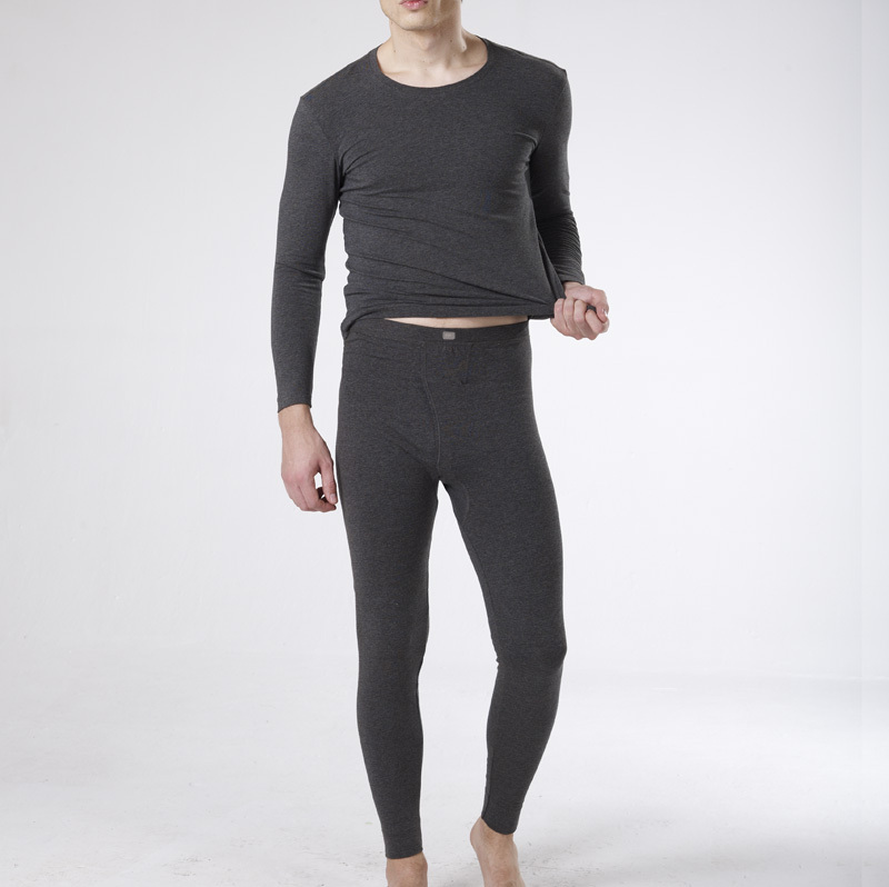 Kvf kevils autumn and winter men's clothing 100% cotton thermal underwear set fashion o-neck 5132