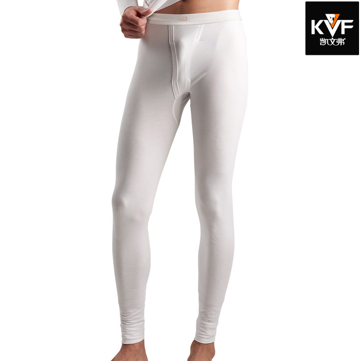 Kvf men's 100% cotton warm pants fashion basic long johns trousers men's warm pants 5115