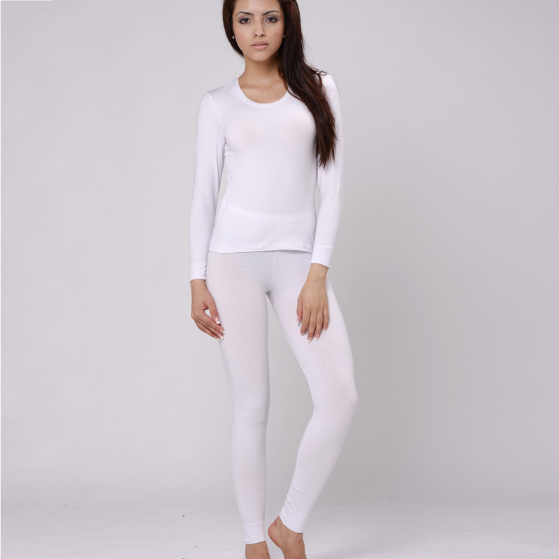 Kvf women's modal fashion o-neck thermal underwear set autumn and winter thin thermal clothing 7082