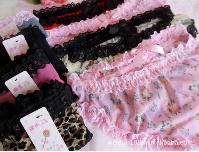 Lace cute underwear women butterfly knot gauze underwear sexy underwear wholesale 366