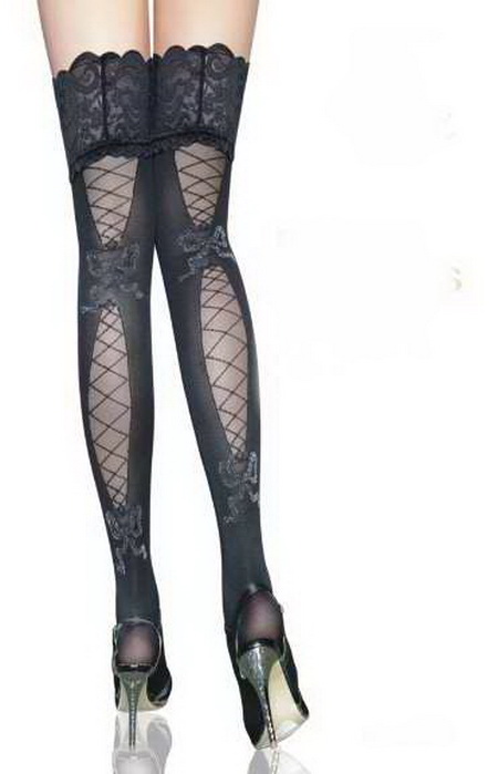 Lace decoration over-the-knee cutout women's socks mdash . sexy 7811