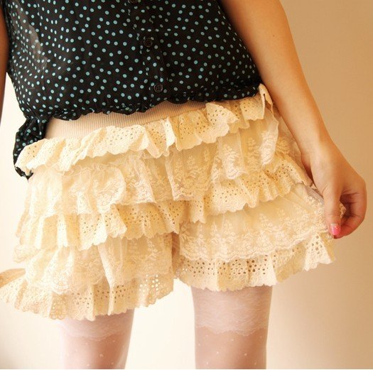 Lace Loukong layers cake shorts for women/women shorts/D-96-220