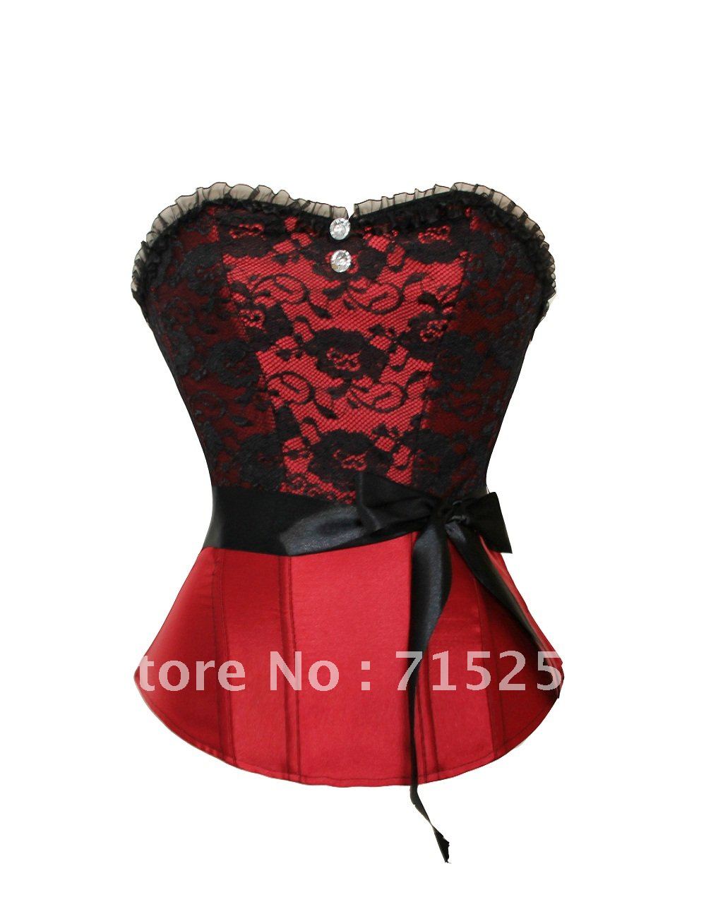 Lace Overlay Corset Dress 3609