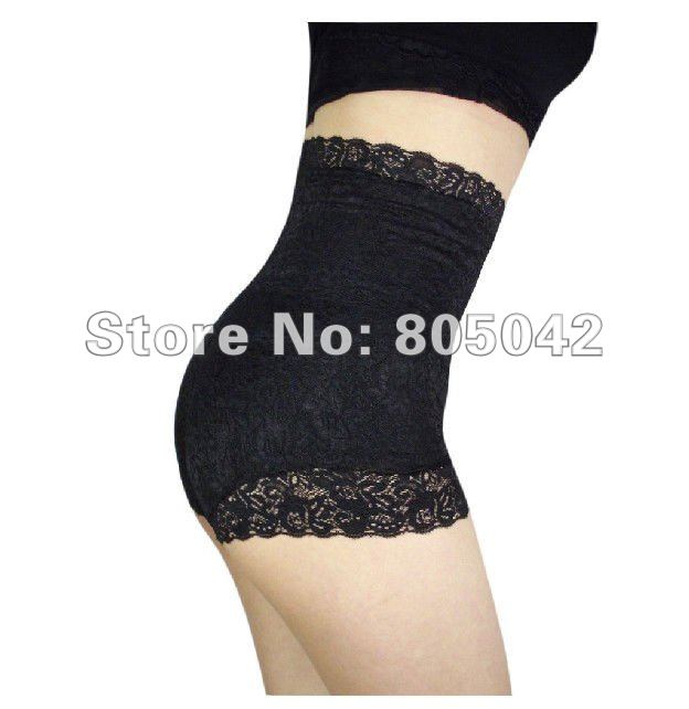 Lace panties Slimming pants high waist pants sexy underwear reduced fat pants with lace 10pcs/lot + Free shipping