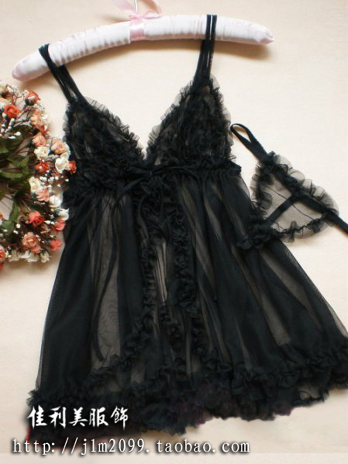 Lace sexy spaghetti strap short skirt t women's princess underwear nightgown sleepwear lounge q0810