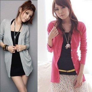 Ladies Cardigan Sweater Fashion Pullove 100% cotton  Free Size Free Shipping W055