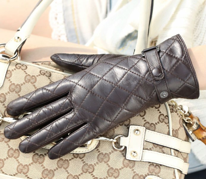 Ladies fashion gloves leather