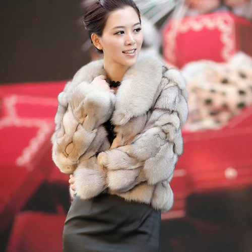 Ladies Like Genuine Farms Fox Fur Coat/Jacket garments Short Outwear