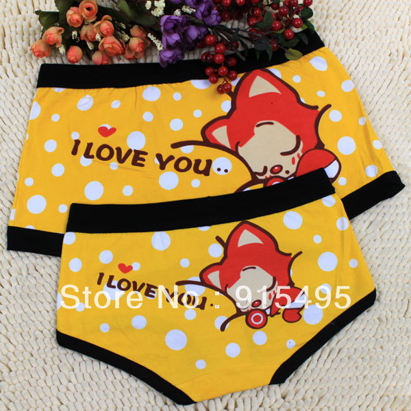 ladies' panties sexy underwear  cartoon fox lovers panties trunk romantic