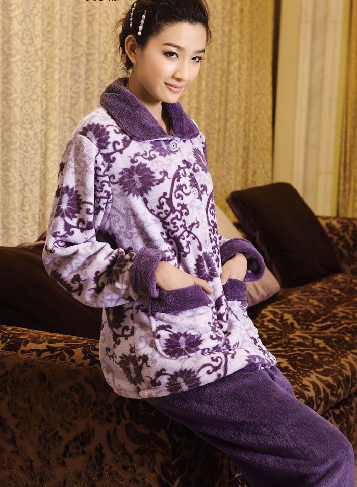 Ladies pyjamas suits, ladies suits pajamas, thickening of the coral velvet Home Services packages