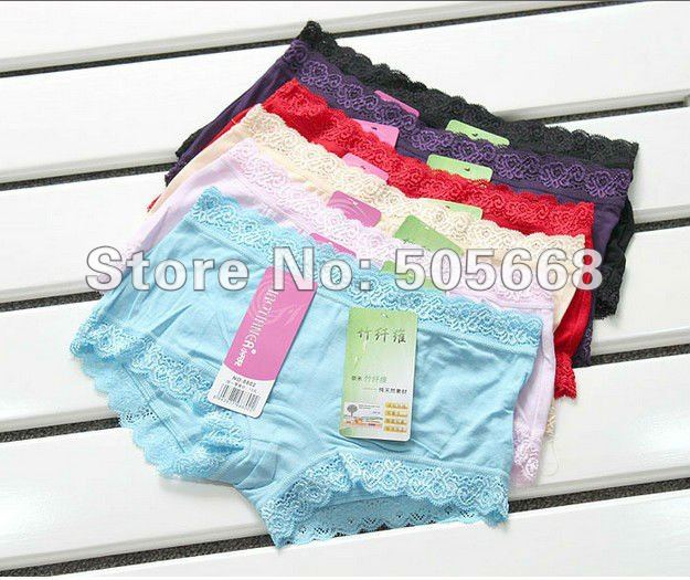 Ladies underwear women's wholesale bamboo fiber brief bamboo fiber brief 10 pecs/lot