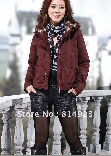 Ladies woman jacket coat winter Korean Short Jacket hooded cotton coat