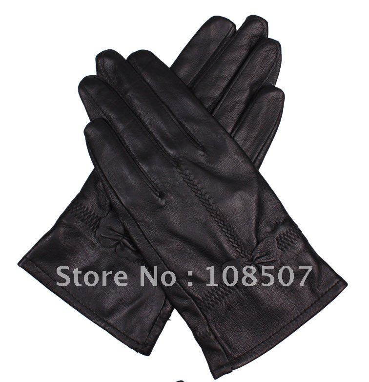 lady' and women hot sale genuine sheep leather gloves one size only retail 1pair/MOQ free shipping