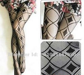 Lady Black Argyle Aesthetic Tights Filar Pantyhose (Pair) New