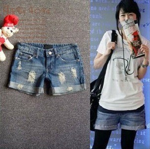 Lady denim shorts,women's jeans shorts,hot sale ladies' denim short pants size:S M L,XL,XXL,free shipping 509