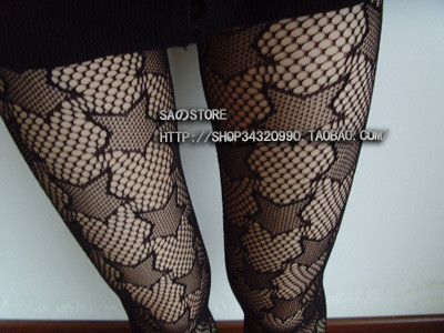 Lady gaga large five-pointed star vintage socks vintage fishnet stockings jacquard fishnet stockings 057