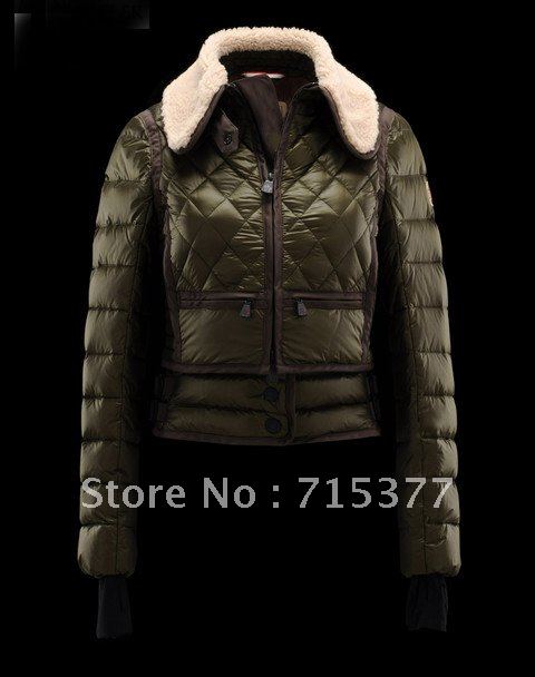 lady's and women's Down Coat stand collar down jacket short warm free shipping green color