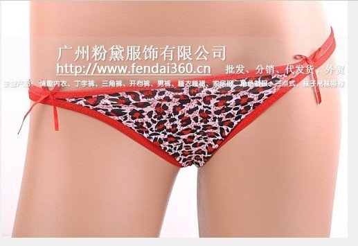 Lady's appeal underwear wholesale sexy low waist leopard grain t-back 1620 (5 color choose)