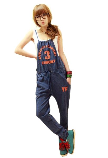 Lady's Blouse Jumpsuit Women's jumpsuit overall Harem pants Letter overalls leisure trousers piece pants Free shipping B480