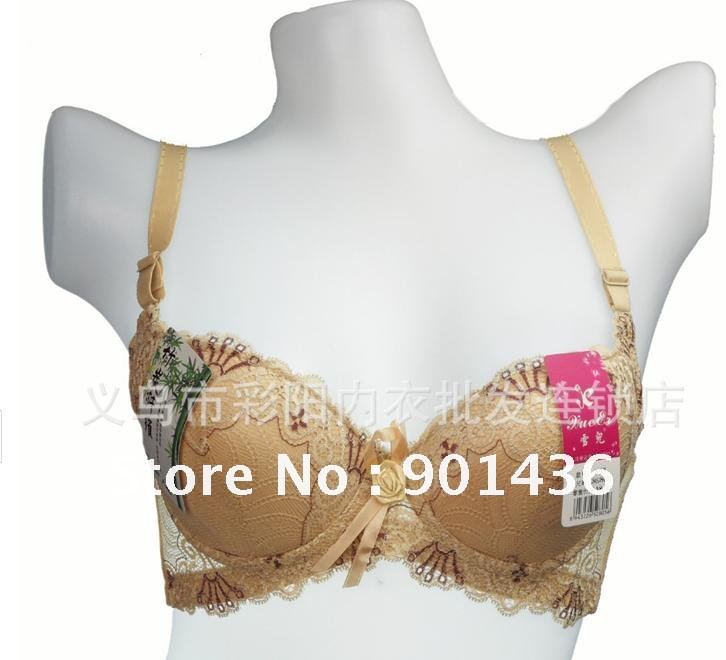 Lady's BRA, cotton&silk/ Sexy bra/Bamboo Charcoal brassiere/MOQ is 1 pcs