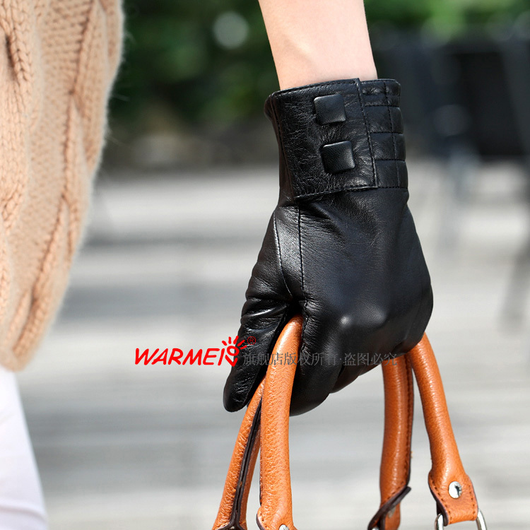 lady's fashion super suede genuine leather prom gloves