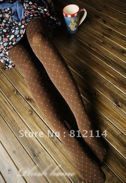 Lady's thin Slim dot Obscure Leggings thin section  pantyhose