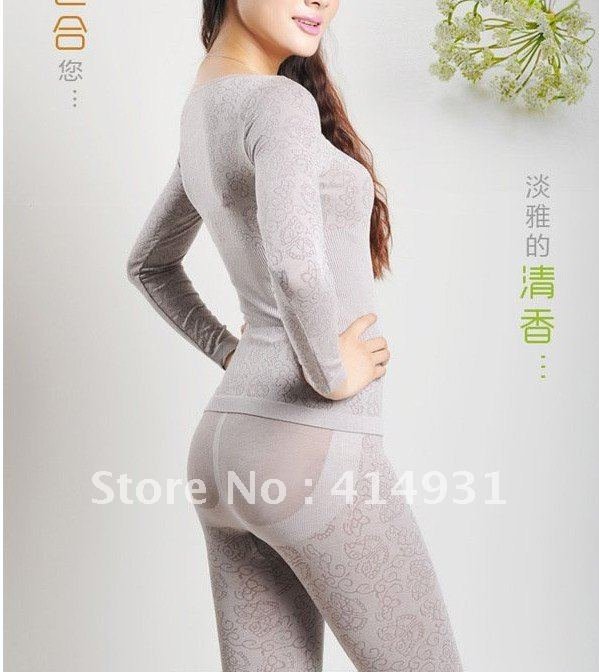 Lady Spring Autumn Render Seamless Model Body Underwear Suit/Woman Thin Thermal Underwear/Warm Intimate Long Johns