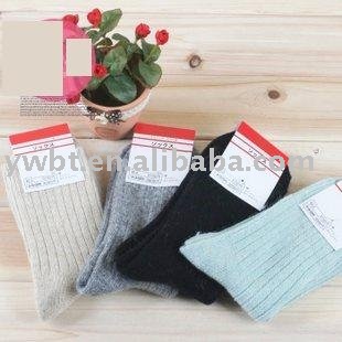 Lady'swool socks/ thick warm socks USD5.55/pair,pure color socks