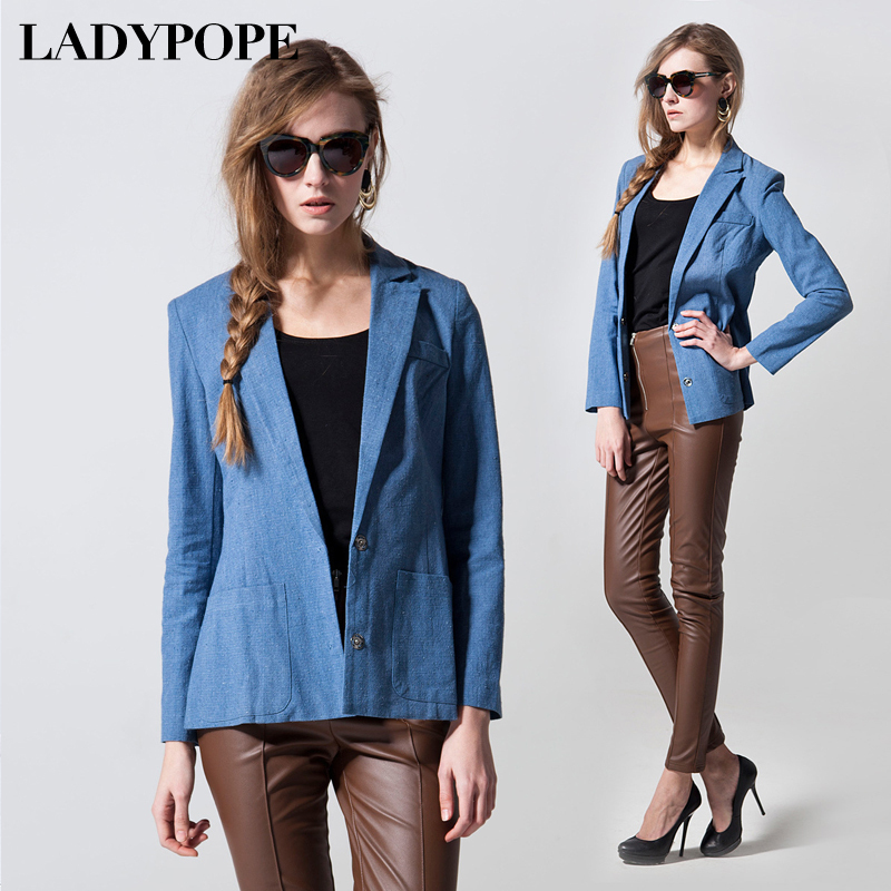 Ladypope2012 women's fashion vintage water wash casual suit 21c030