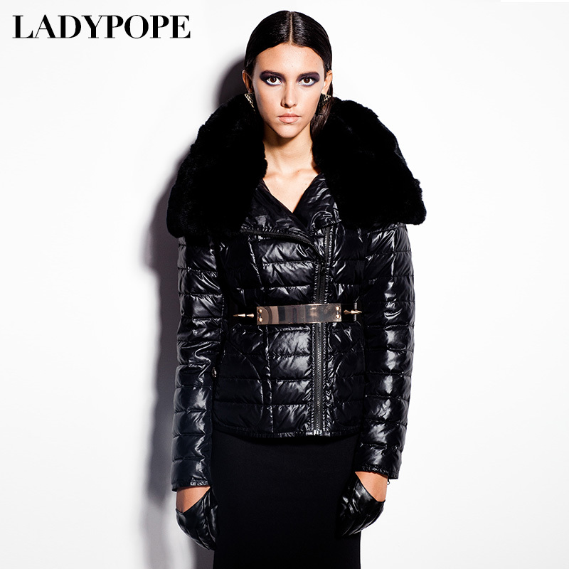 Ladypope2013 spring fashion women's fashion fur collar down coat outerwear 21j009