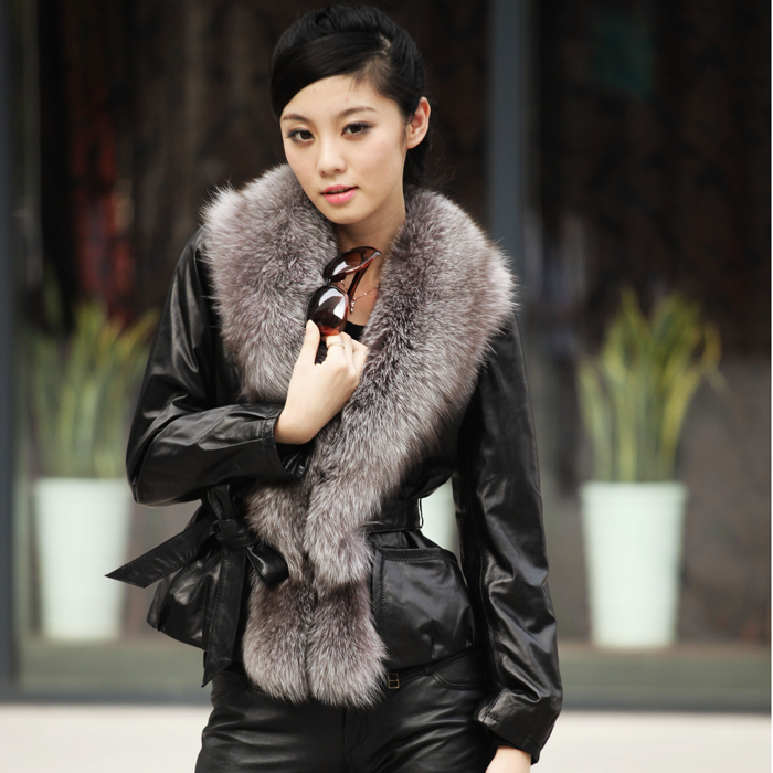 Lafon stared 2012 large sheepskin leather clothing outerwear women's leather clothing b-713