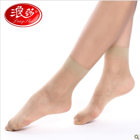 LANGSHA socks ultra-thin velvet sock double 5 1 bag women's stockings