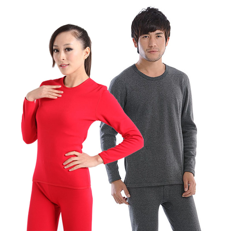 LANGSHA thermal underwear quality super plus velvet bamboo charcoal thermal underwear plus velvet thickening