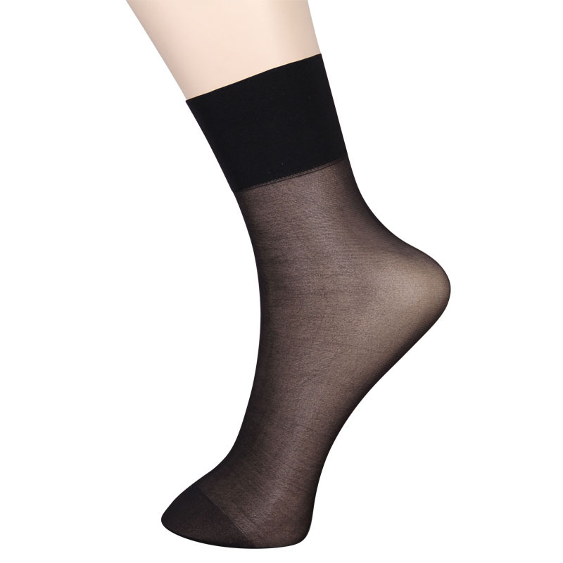 LANGSHA wire socks female fashion ultra-thin Core-spun Yarn short stockings spring and summer 2 double pe226