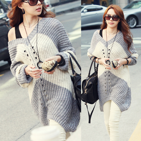 Lantern skirt loose long design sweater 8083 free shipping