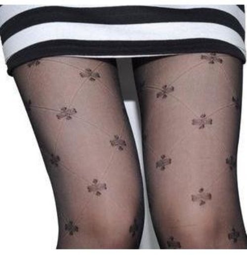 Large grid Clover jacquard Pantyhose Stockings Tights Free Shipping 1568