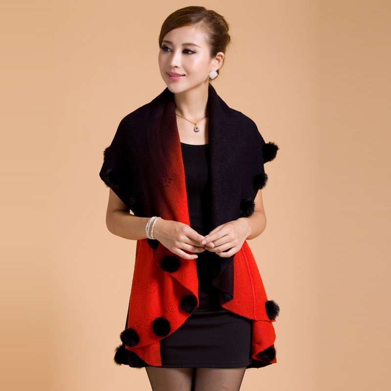 Last rabbit 2012 new arrival autumn women's loose large cape cardigan wool