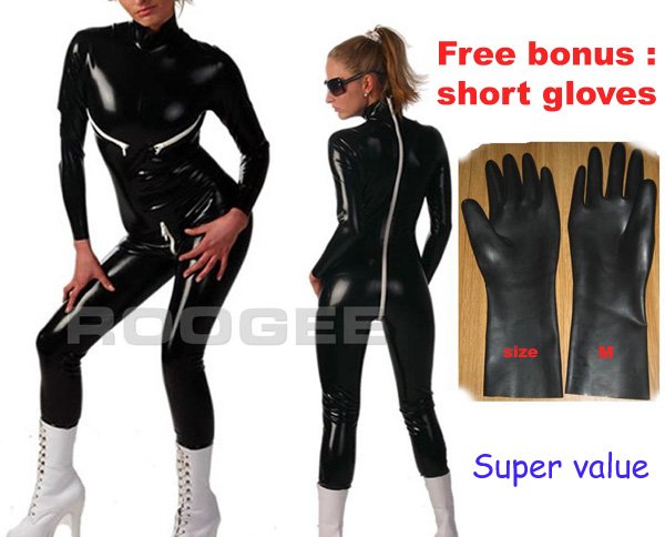 latex catsuit (Free bonus: short gloves) Super value!!!