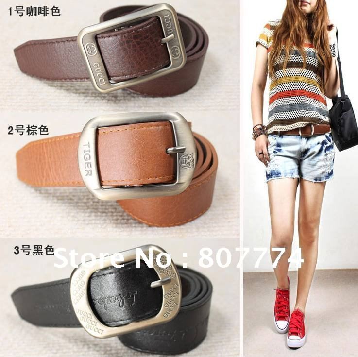 Leather Belts,PU Buckle Dress Belt,fashion Belt for women,Free shipping,6 colors wholesale,hot