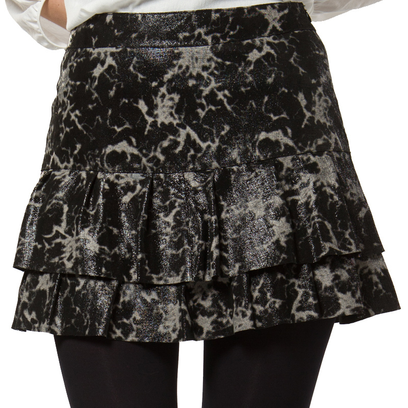 Leather clothing 2012 spring genuine leather skirt female short design slim sheepskin women's leather skirt -HNNZ